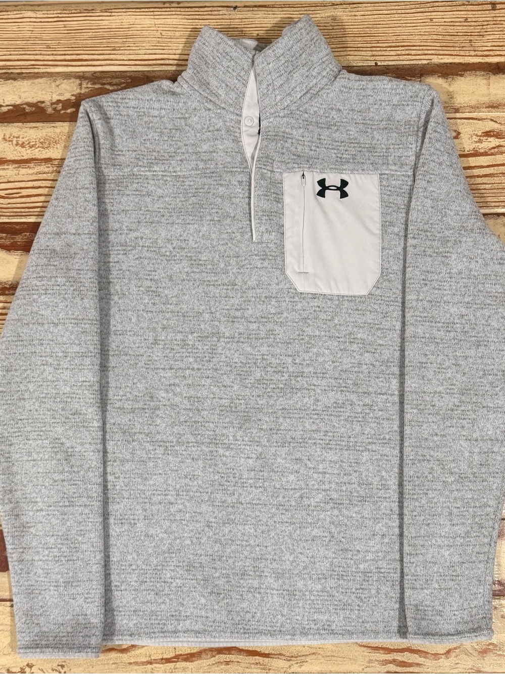 Under Armour Gray Quarter-Zip Pullover with Chest Pocket